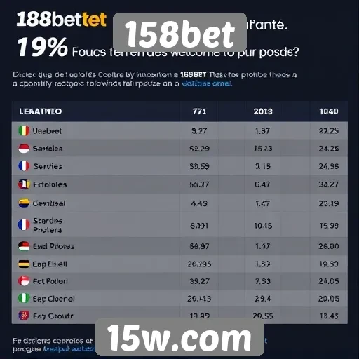 Estatísticas de usuários ativos no 158bet